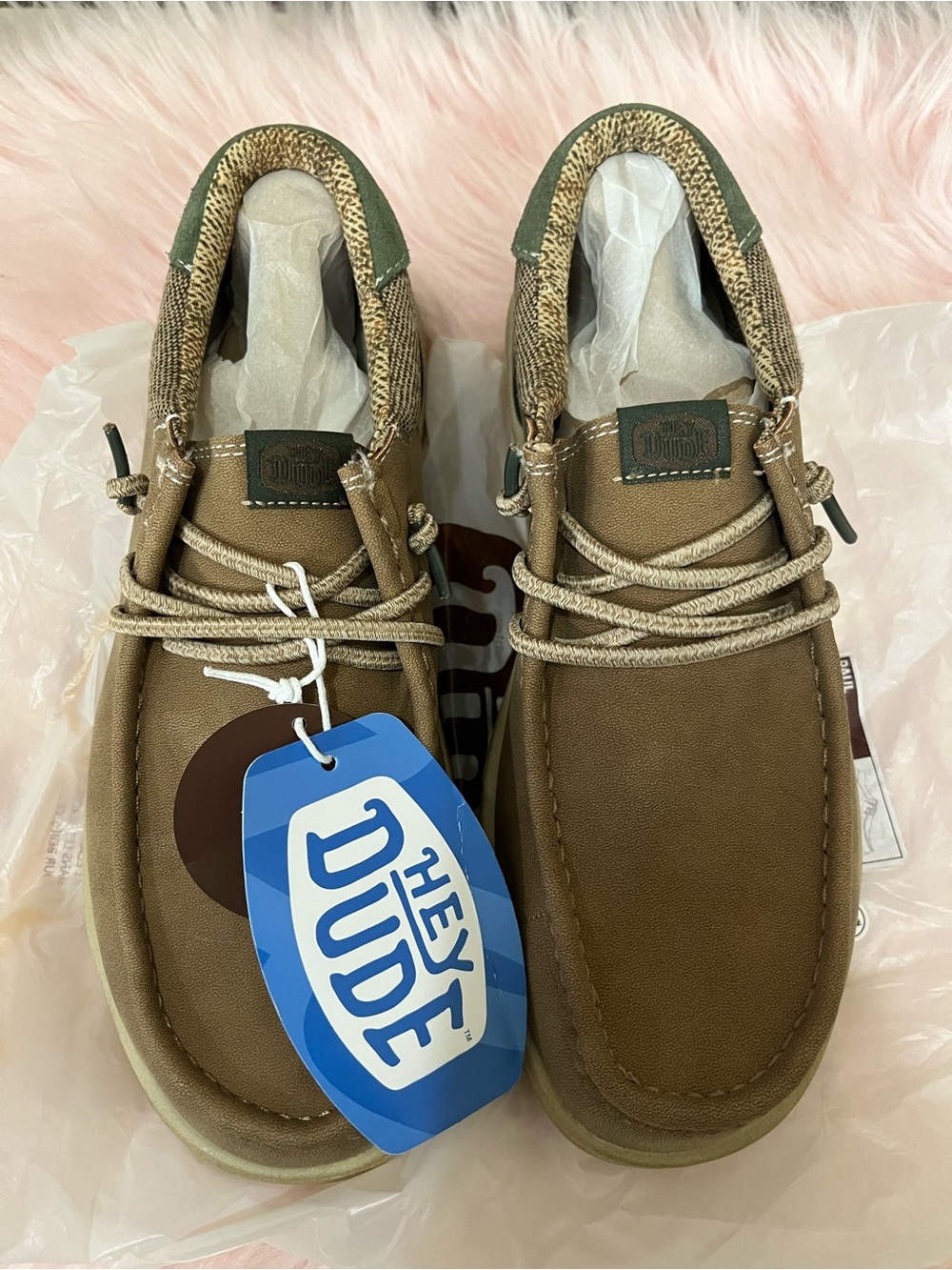 Hey Dude Men’s Brown & Green Casual Slip-On Loafers
